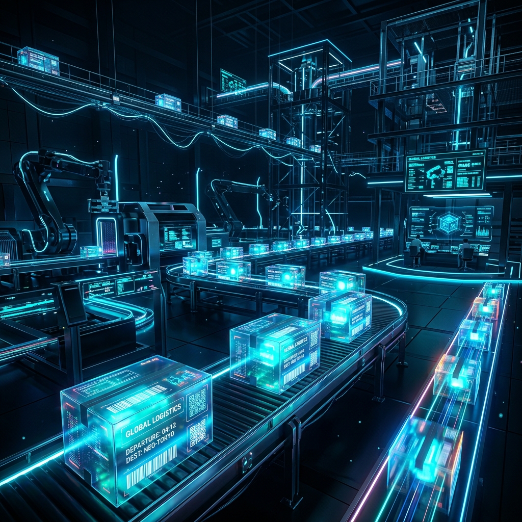 Futuristic Warehouse Logistics